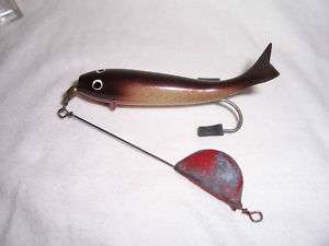 VINTAGE P&K WHIRL A WAY FISHING LURE brnscl  