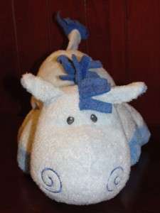 TY Pluffies Blue WHINNY HORSE Plush Stuffed Lovey Baby Toy 2008 Beanie 