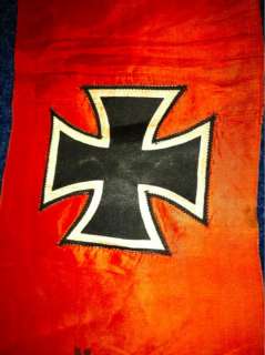 Vintage German Iron Cross Banner Flag WW2  