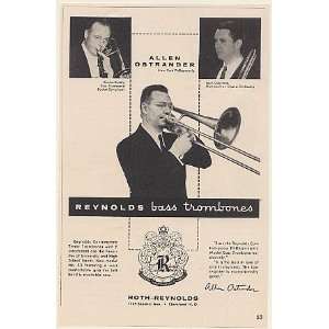 com 1960 Allen Ostrander Roth Reynolds Bass Trombone Print Ad (Music 