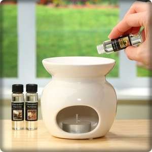 ELEGANT EXPRESSIONS★White Ceramic OIL+Wax+Tart Warmer Set with 3 