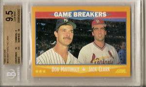 1988 SCORE BGS 9.5 GAME BREAKERS MATTINGLY/CLARK 2 10S  