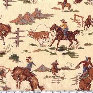   Wide Del Rio Rodeo Natural Fabric By The Yard Arts, Crafts & Sewing