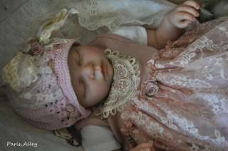 Rose Biscotti~French Lace Dress & Hat 4 Reborn Baby Doll  