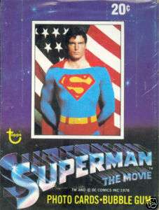 SUPERMAN THE MOVIE 1 SERIES 1 1978 WAX TRADING CARD BOX  