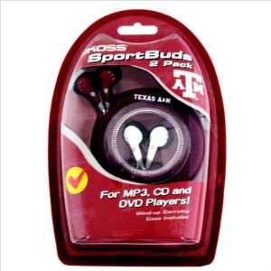   Pack Stereo Earphones with Team Logo Case (Texas A&M) Electronics