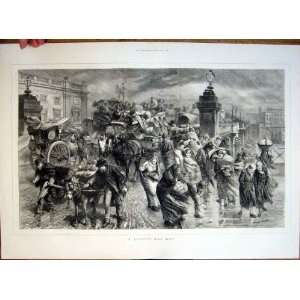  A London May Day Antique Print 1876 What Weather 