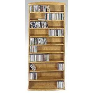  Oak Wood Technology CD DVD Wall Rack Media Storage Office 