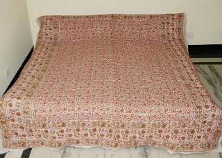 Gift for Love One Handmade Double Size Jaipuri Quilt Indian Tapestry 