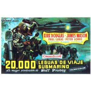 com 20 000 Leagues Under the Sea (1954) 27 x 40 Movie Poster Spanish 