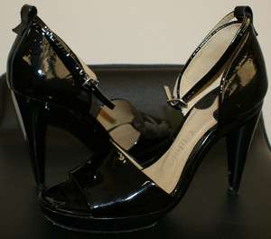 CHLOE Black Patent Leather Ankle Strap Pumps Heels Sz 6  
