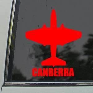  CANBERRA Red Decal Military Soldier Truck Window Red 