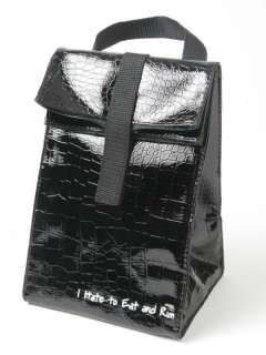BACK TO SCHOOL DORM BLACK LUNCH BOX INSULATED BAG TOTE  