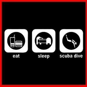 EAT SLEEP SCUBA DIVE (Diving Rebreather Diver) T SHIRT  