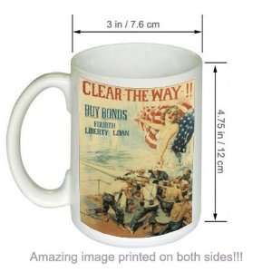  Clear The Way WWi US Army Military Vintage COFFEE MUG 