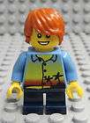 NEW Lego City MINIFIG BOY w/Orange Hair & Short Legs