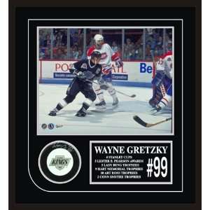  Wayne Gretzky Autographed/Hand Signed Framed Puck With 