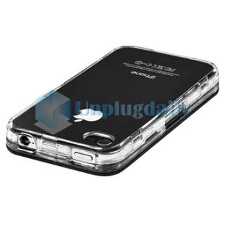 Clear Crystal Case Cover W/ Black Trim For Apple iPhone 4 s 4s 4th New 