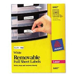  Avery® Removable ID Labels for Inkjet/Laser Printers, 1/2 