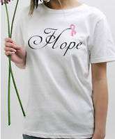 Breast Cancer Awareness Pink Ribbon Hope Pink Ribbon T Shirt Sizes 