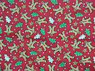 Christmas Fabric Cookies 00% Cotton Gingerbread X 18
