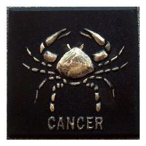  Zodiac Art, Cancer, Black with Gold Accent