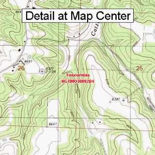   Topographic Quadrangle Map   Tuscumbia, Missouri (Folded/Waterproof