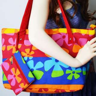 New Gift Special Woman Canvas Cloth Shoulder Bag Handbags Flowers A339 