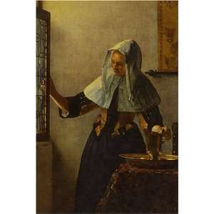 Young Woman with a Water Jug by Jan Vermeer van Delft, 17 x 20 Fine 