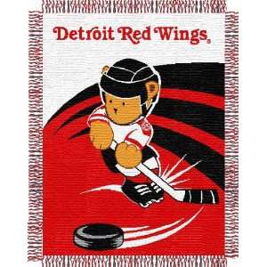  Detroit Red Wings Woven Baby Blanket 36 x 48 Sports 
