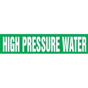 HIGH PRESSURE WATER   Cling Tite Pipe Markers   outside diameter 2 1/4 