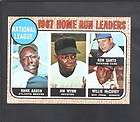 1968 Topps Hank Aaron 110 Ex MT Near Mint Hall Famer HR Leader  