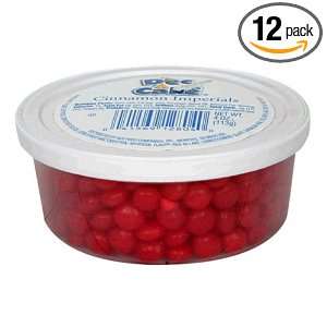 Dec A Cake Cinnamon Imperials, 4 Ounce Tubs (Pack of 12)  