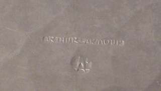 ARTHUR ARMOUR ALUMINUM TRAY DOGWOOD BUTTERFLY  