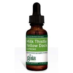  Gaia Herbs Milk Thistle Yellow Dock Supreme 1 oz Health 