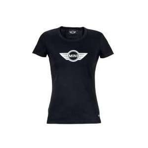   Cooper Ladies Logo T Shirt Black Small (European Sizing) Automotive