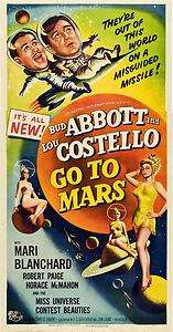 Abbott and Costello Go to Mars 20 x 40 Movie Poster , A  