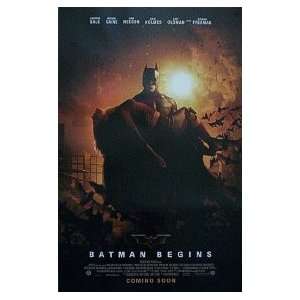  BATMAN BEGINS ~ Christian Bale ~ MOVIE POSTER ~ Style B 