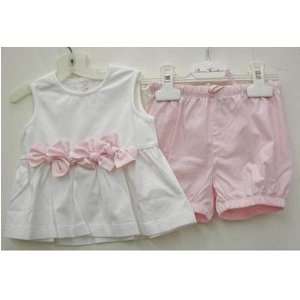  Il Gufo Designer baby suit with pink bow   6m Baby