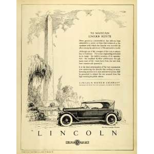  1923 Ad Lincoln Motor Detroit Ford Michigan Washington 