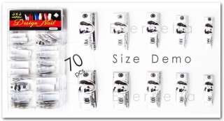 70PCS USD print French Acrylic False Nail Tips 54141 13  