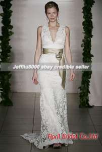 Sheath V neckline Cheap Bridal WEDDING Dresses/Gown HOT  