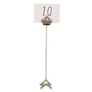   Royal Crown Table Number # Holder Wedding Decoration Silver Pewter