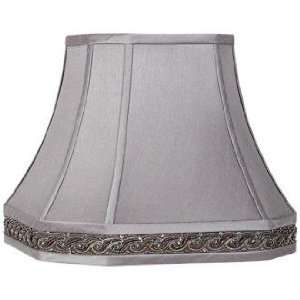  Grey Beaded Gallery Square Lamp Shade 8x14x12 (Spider 