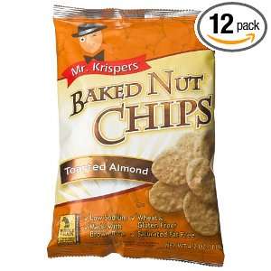 Mr. Krispers Original, Almond Baked Nut Chips, 4.2 Ounce Bags (Pack of 