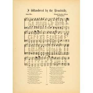  1894 I Wandered by the Brookside James Hine Sheet Music 