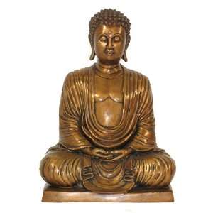  Bronze Zen Buddha   Meditation Posture 15 High