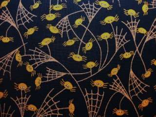 Moda Trick or Treat Spider Web Orange Halloween Fabric  