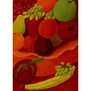  Fruit Bowl, Original Painting, Home Decor Artwork