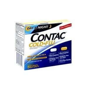  Contac Day and Night, Cold + Flu Caplets, 28 Count (Pack 
